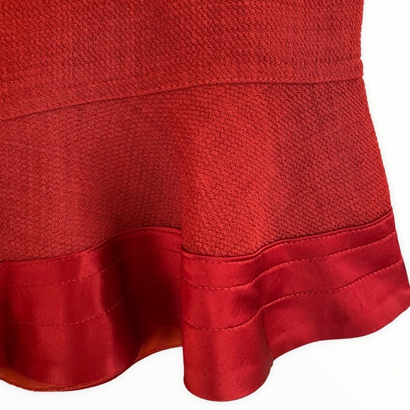 Anne Klein 2 Piece Burnt Red Blazer & Satin Hem Suit Sz 4, fits like a 6p. - Picture 5 of 9
